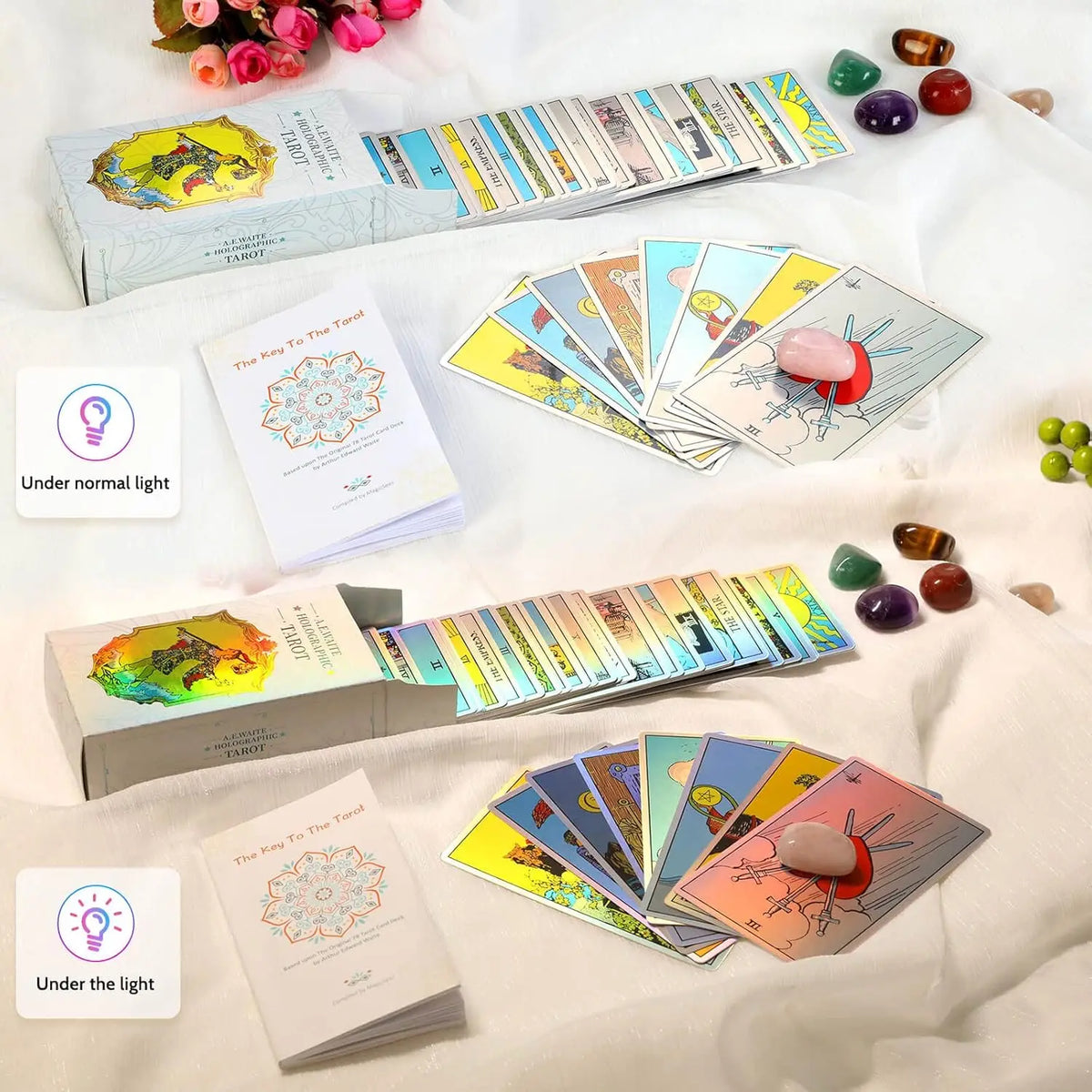 Tarot Arcoíris Holográfico — 78 Cartas de Luz y Magia