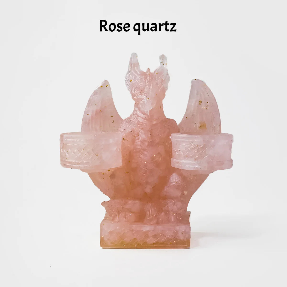 Dragón Guardián de Cristales Naturales — Figura Decorativa de Altar