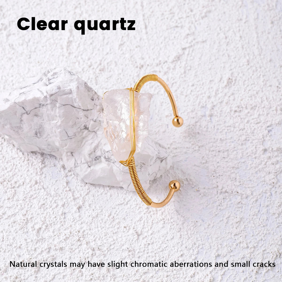 Pulsera de Cristal Natural en Bruto — Joyería Espiritual