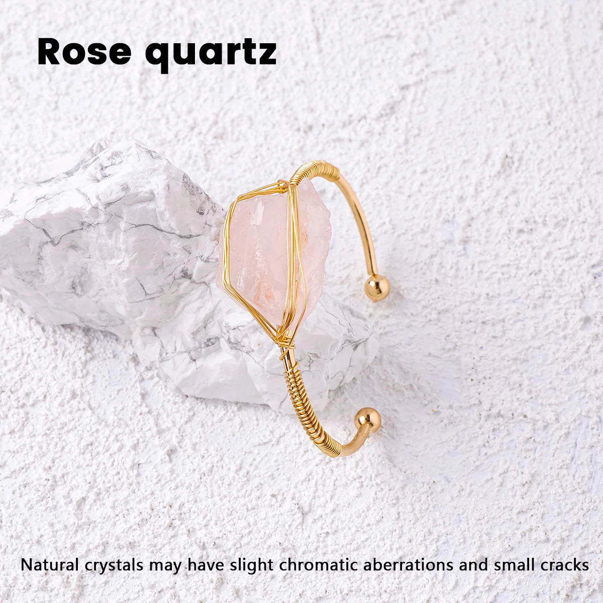 Pulsera de Cristal Natural en Bruto — Joyería Espiritual