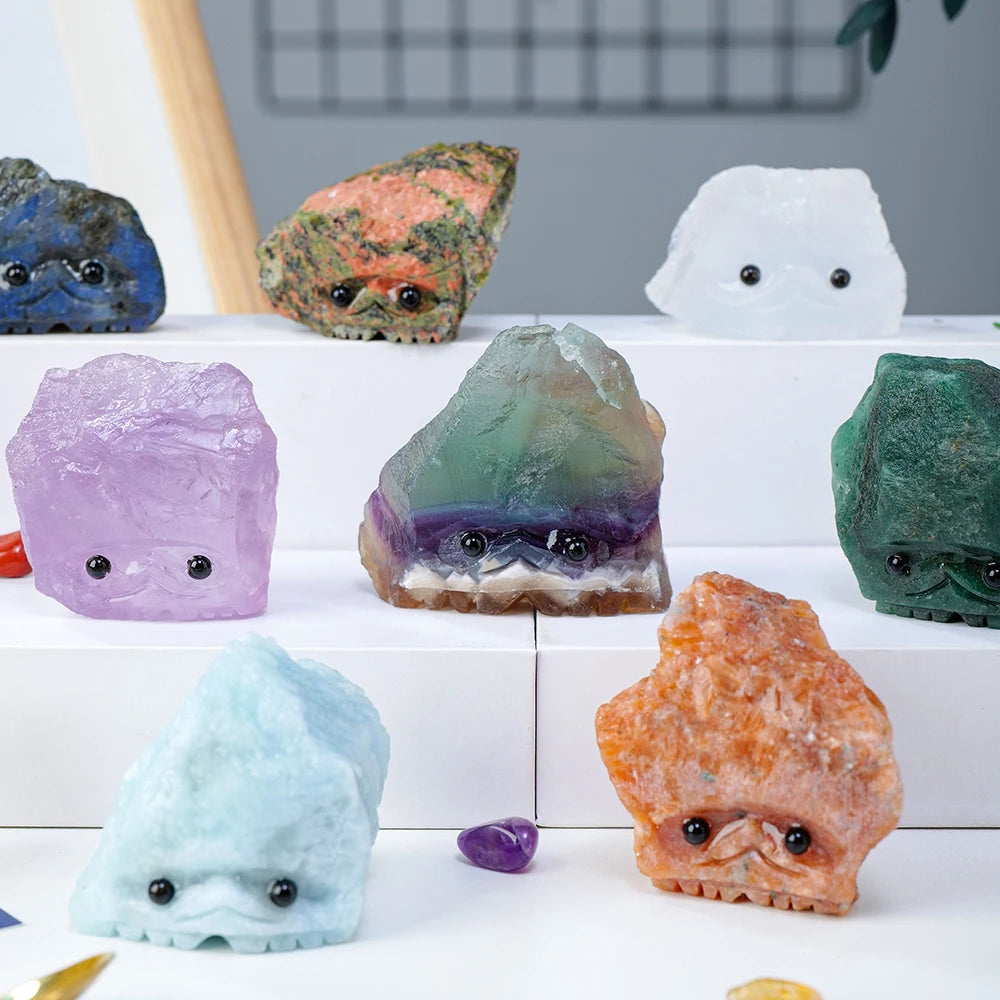 Erizo de Cristales Naturales en Bruto — Figura Decorativa