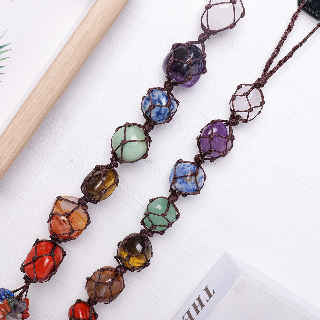 Colgante de Cristales Naturales — Amuleto Decorativo de Chakras