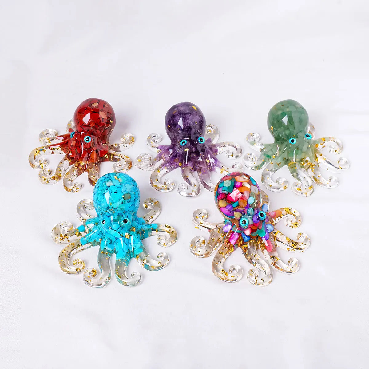 Pulpo de Cristales Naturales — Figura Decorativa Marina