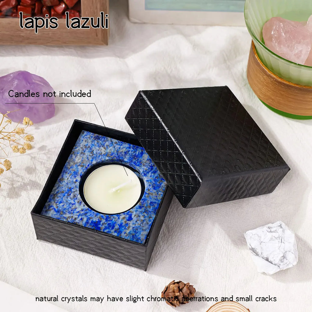 Portavelas de Cristal Natural en Bruto — Decoración de Altar