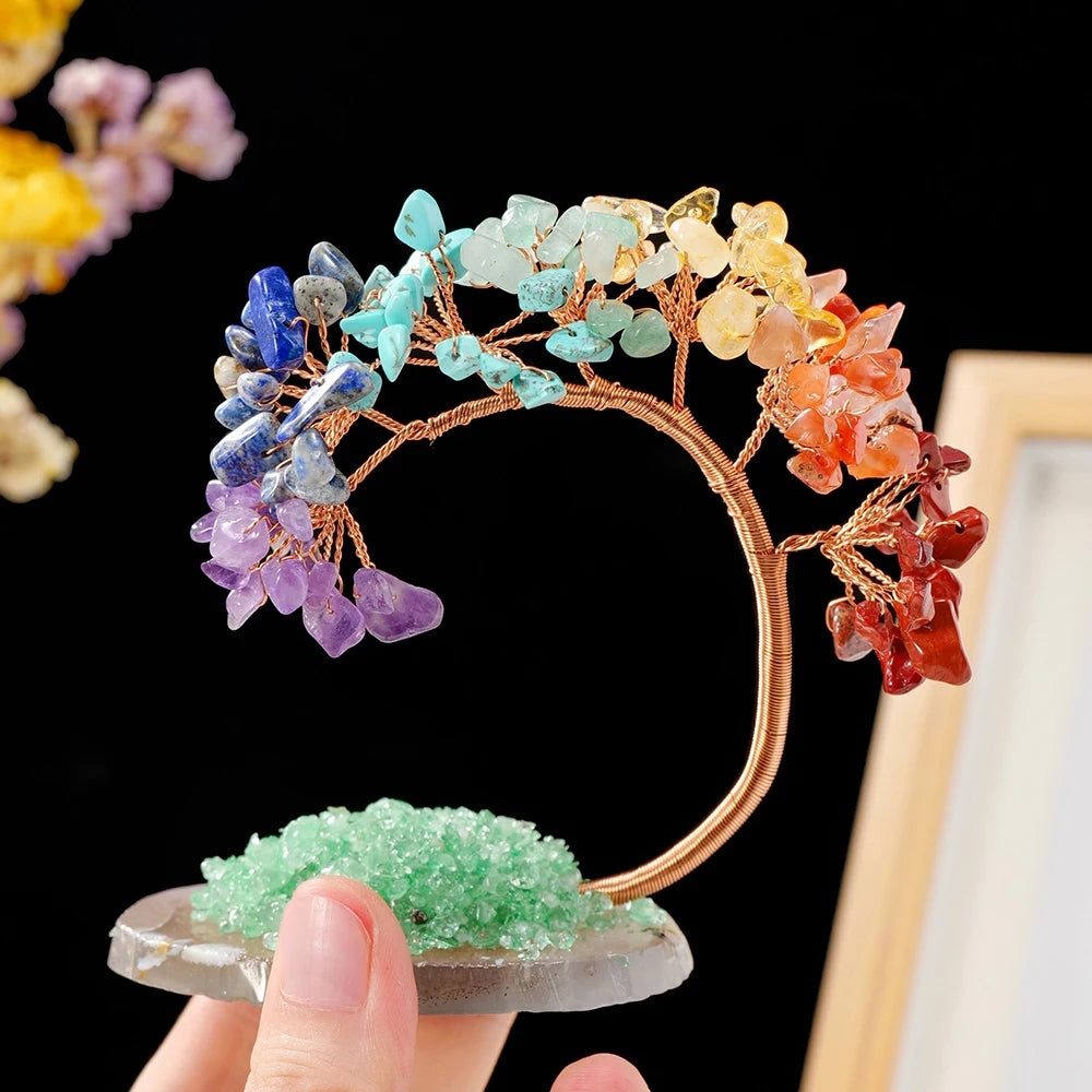Árbol Fénix de Cristales Naturales — Renacimiento y 7 Chakras
