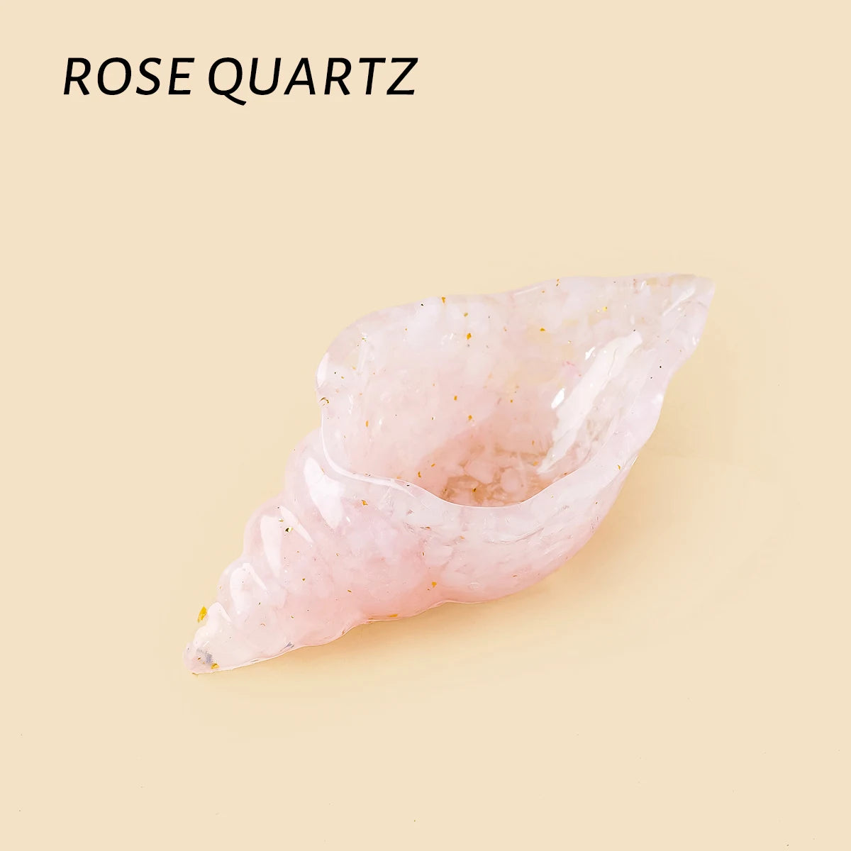 Concha de Cristal Natural — Figura Decorativa de Armonía y Prosperidad