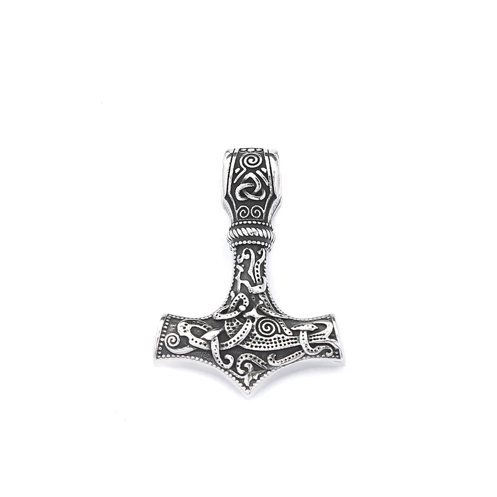 Colgante Martillo de Thor — Mjölnir Vikingo de Acero Inoxidable 316L