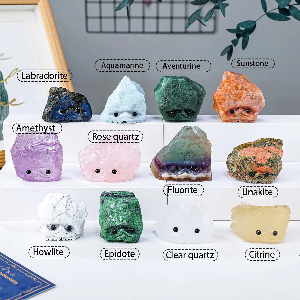 Erizo de Cristales Naturales en Bruto — Figura Decorativa