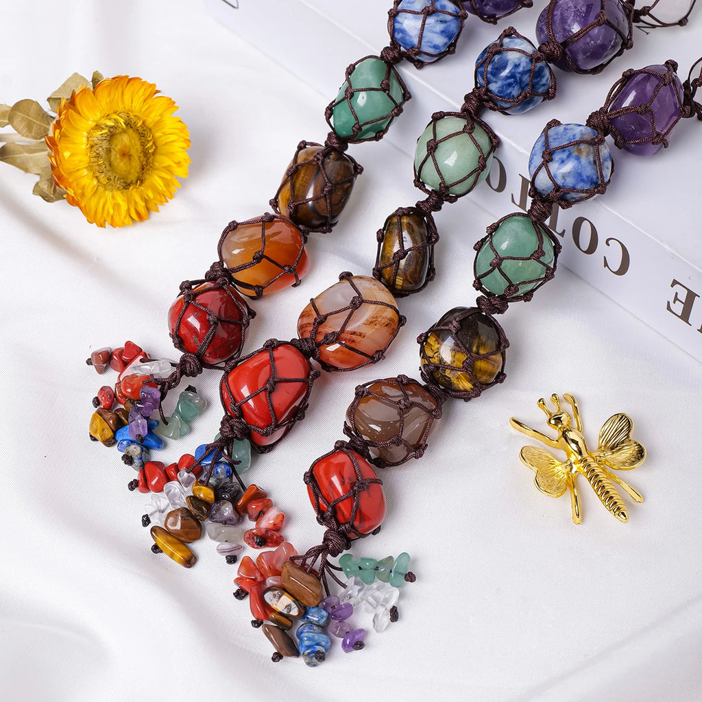 Colgante de Cristales Naturales — Amuleto Decorativo de Chakras