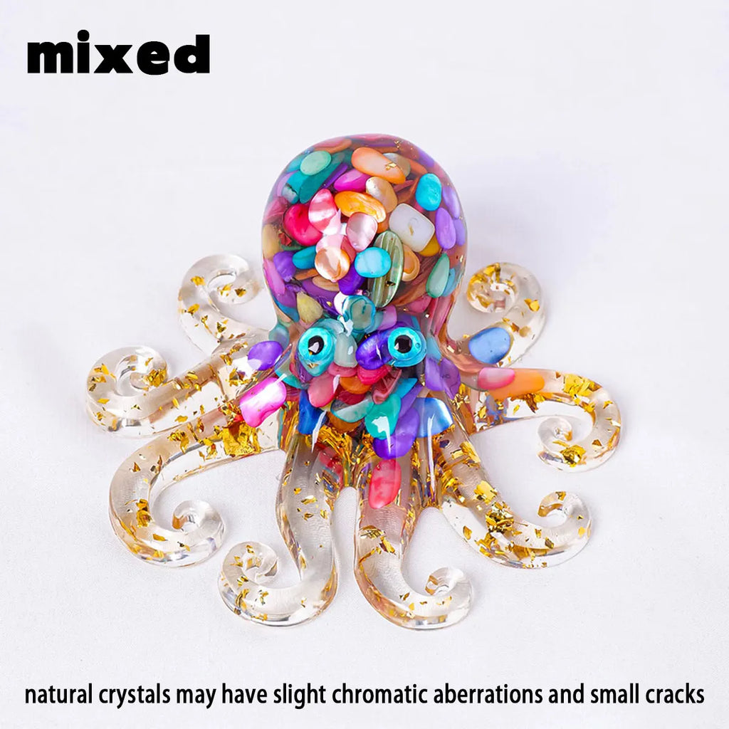 Pulpo de Cristales Naturales — Figura Decorativa Marina