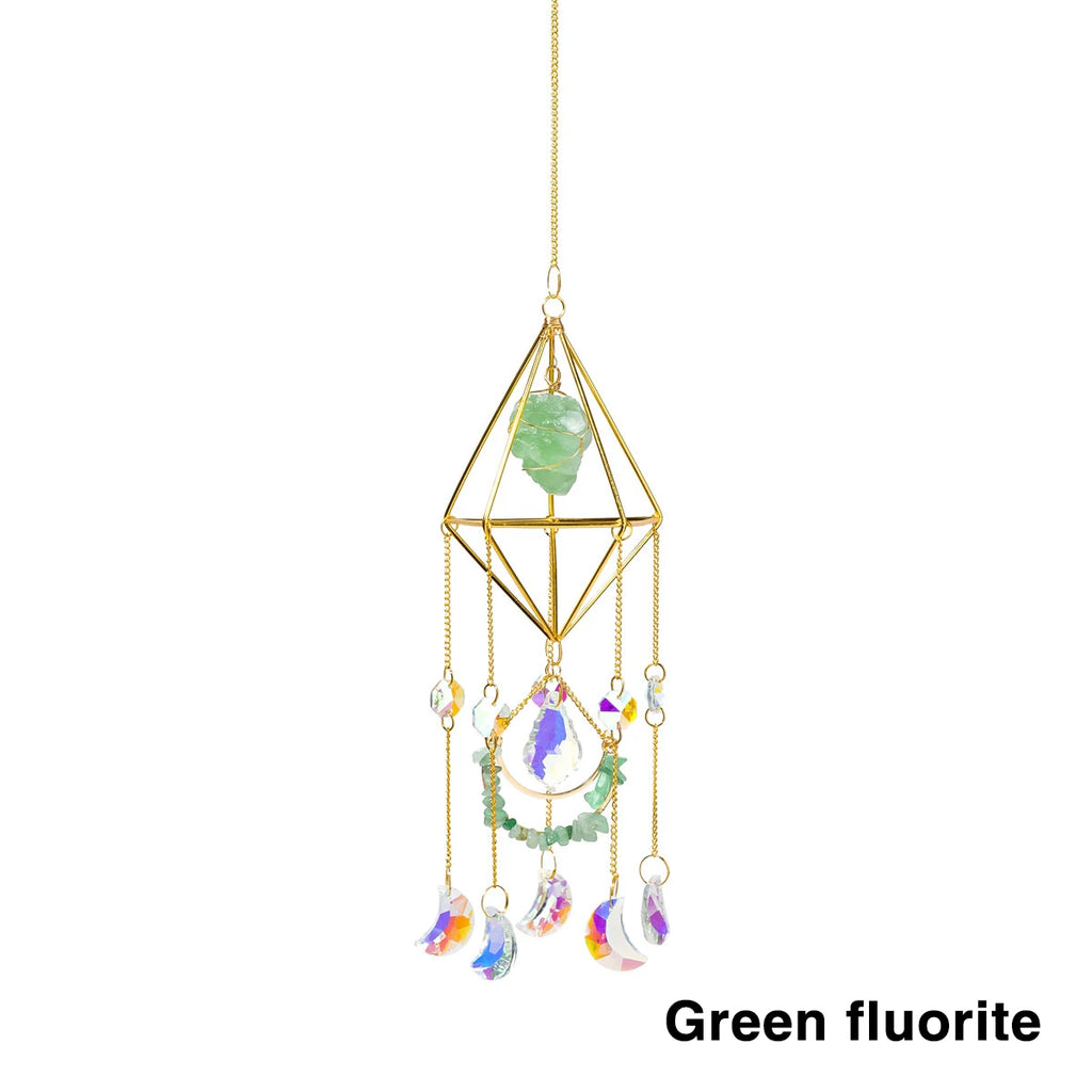 Atrapasol de Cristal con Prisma Arcoíris — Decoración Mágica para Ventanas