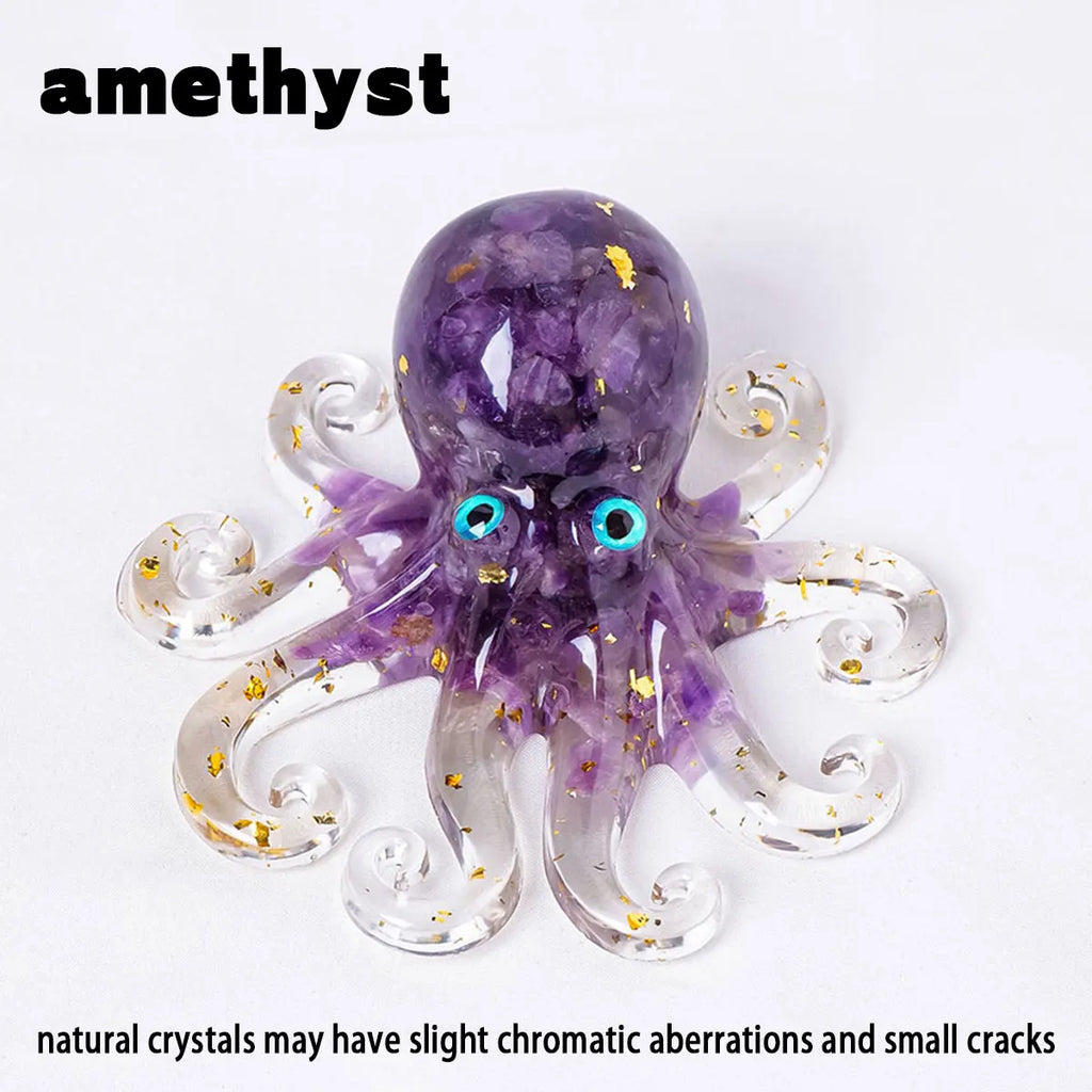Pulpo de Cristales Naturales — Figura Decorativa Marina