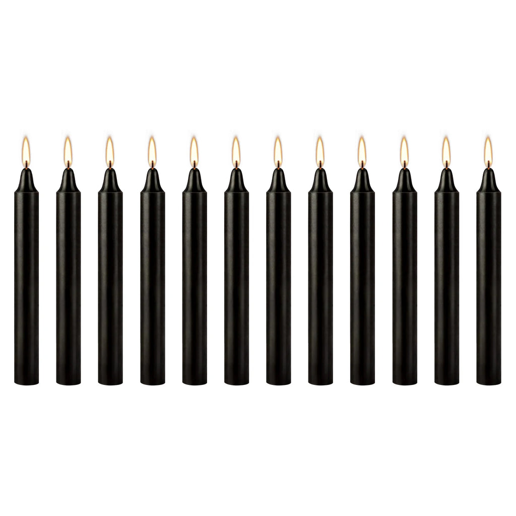 Pack de 12 Velas Negras — Protección, Limpieza Espiritual y Rituales