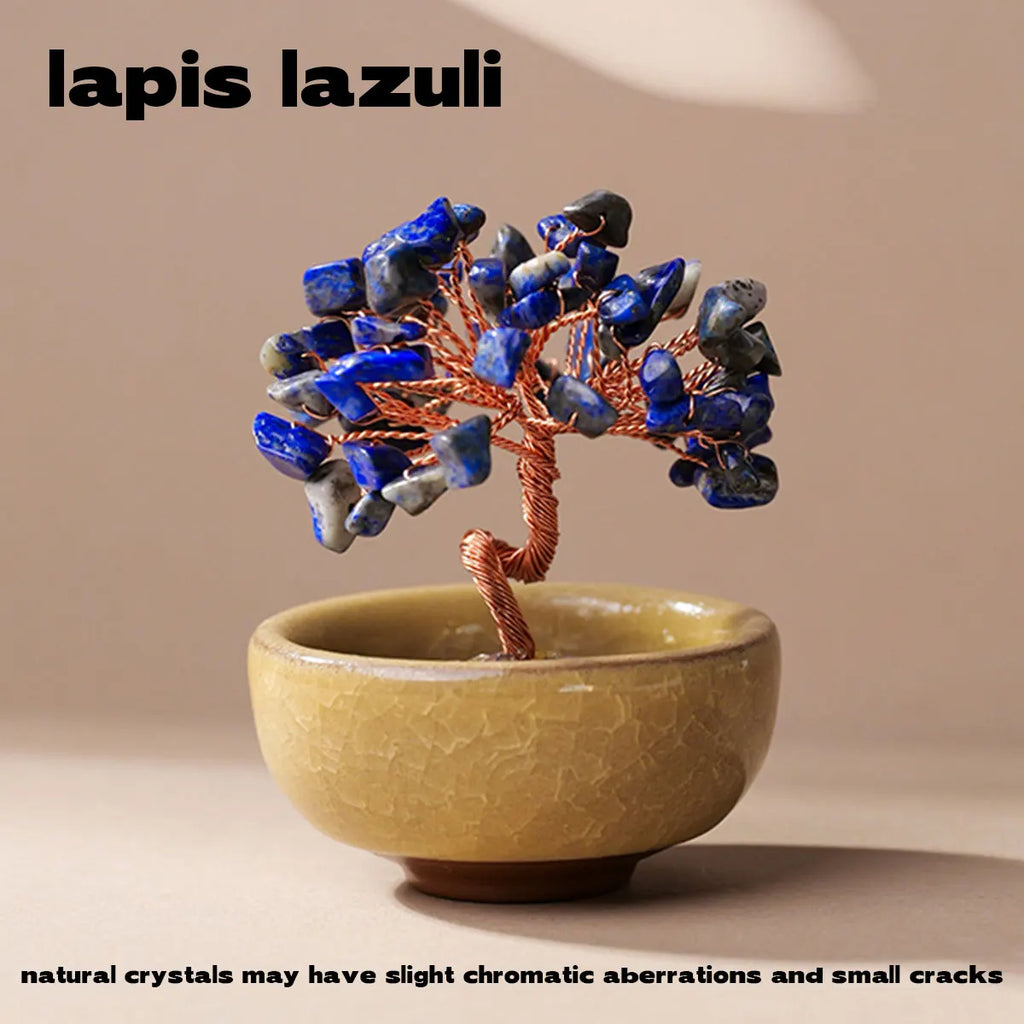 Árbol de la Abundancia con Cristales Naturales — Feng Shui y Decoración Espiritual