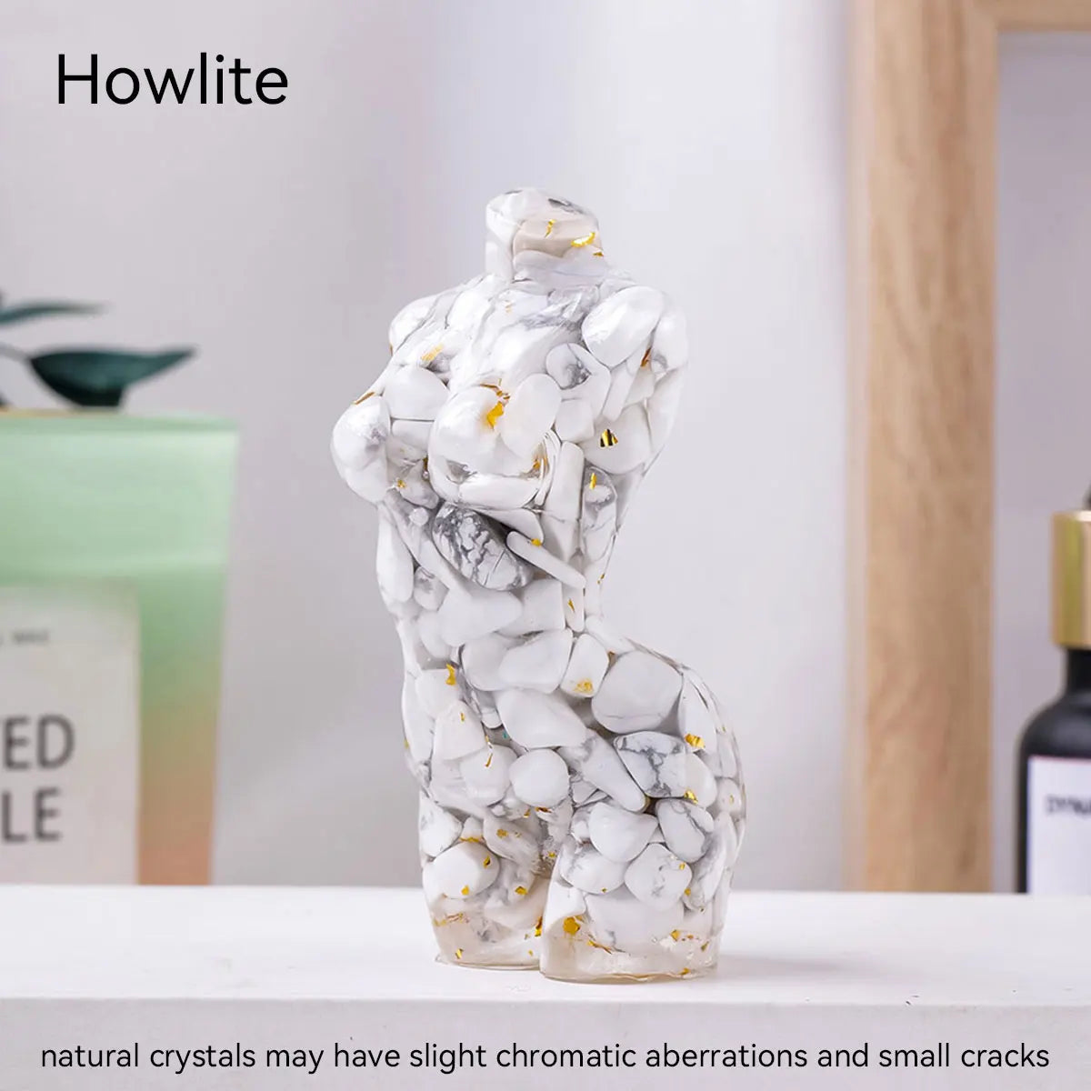 Diosa de Cristal Natural — Figura Femenina de Feminidad y Amor Propio