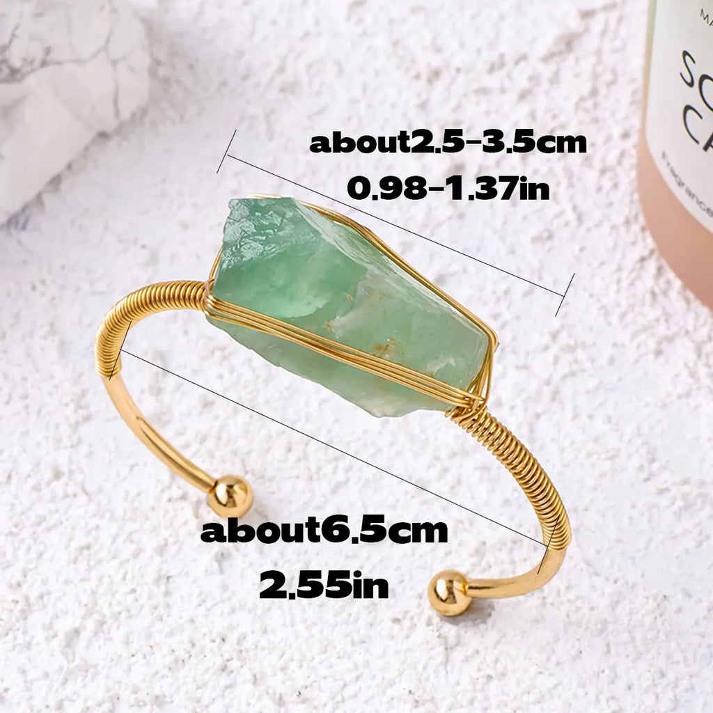Pulsera de Cristal Natural en Bruto — Joyería Espiritual