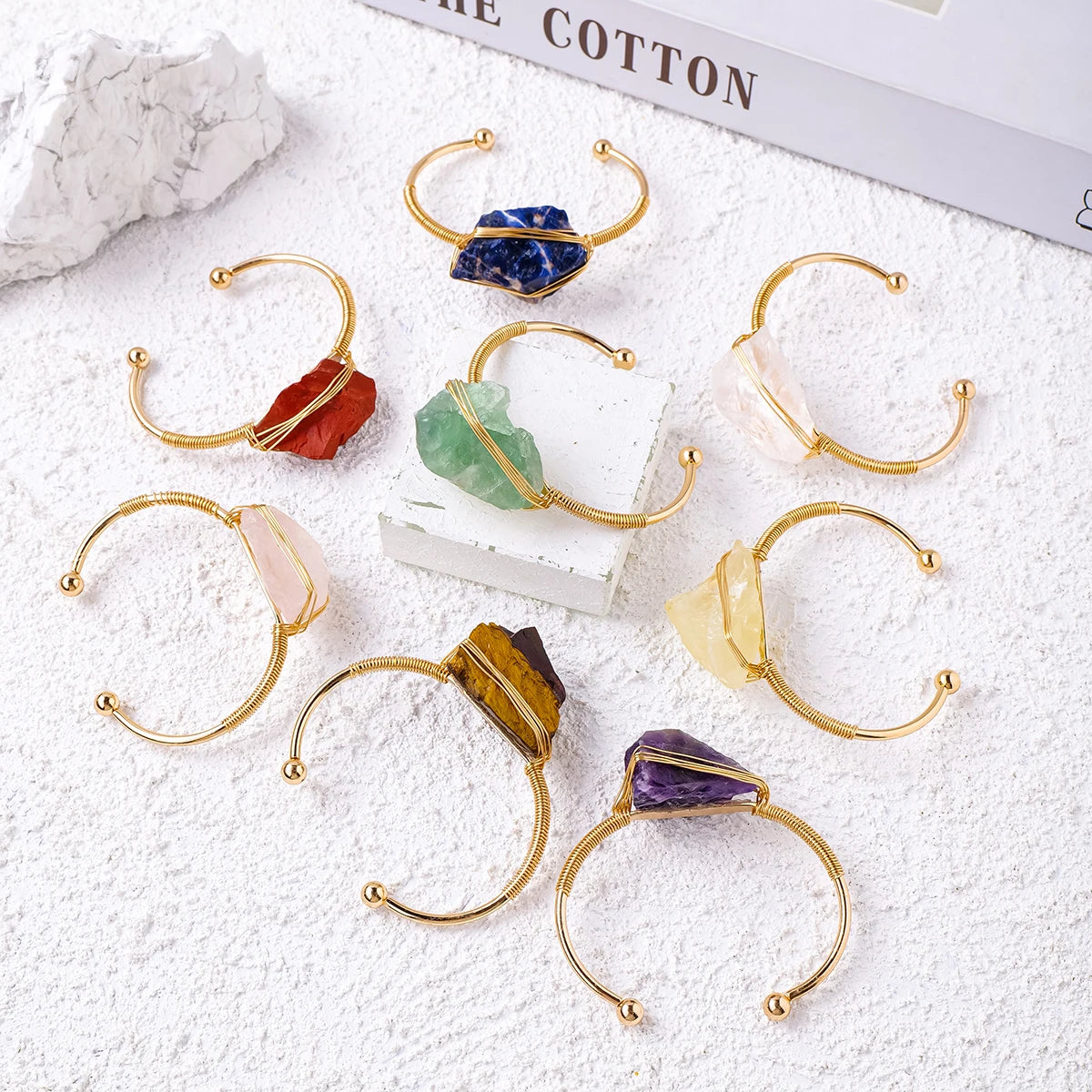 Pulsera de Cristal Natural en Bruto — Joyería Espiritual