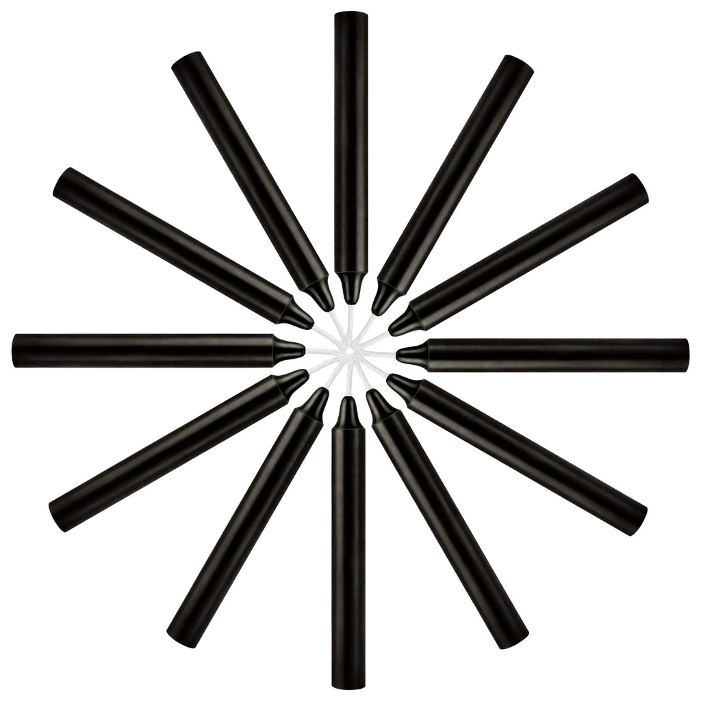 Pack de 12 Velas Negras — Protección, Limpieza Espiritual y Rituales