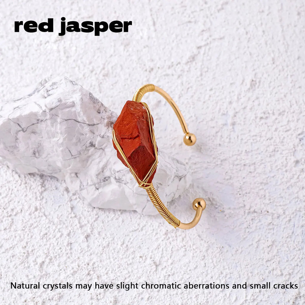 Pulsera de Cristal Natural en Bruto — Joyería Espiritual