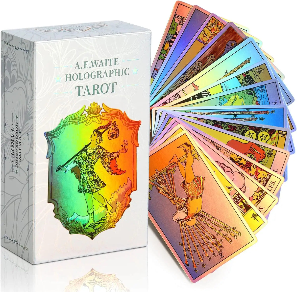 Tarot Arcoíris Holográfico — 78 Cartas de Luz y Magia