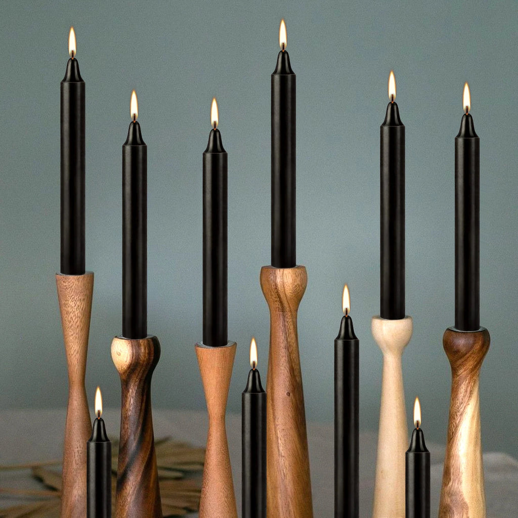 Pack de 12 Velas Negras — Protección, Limpieza Espiritual y Rituales