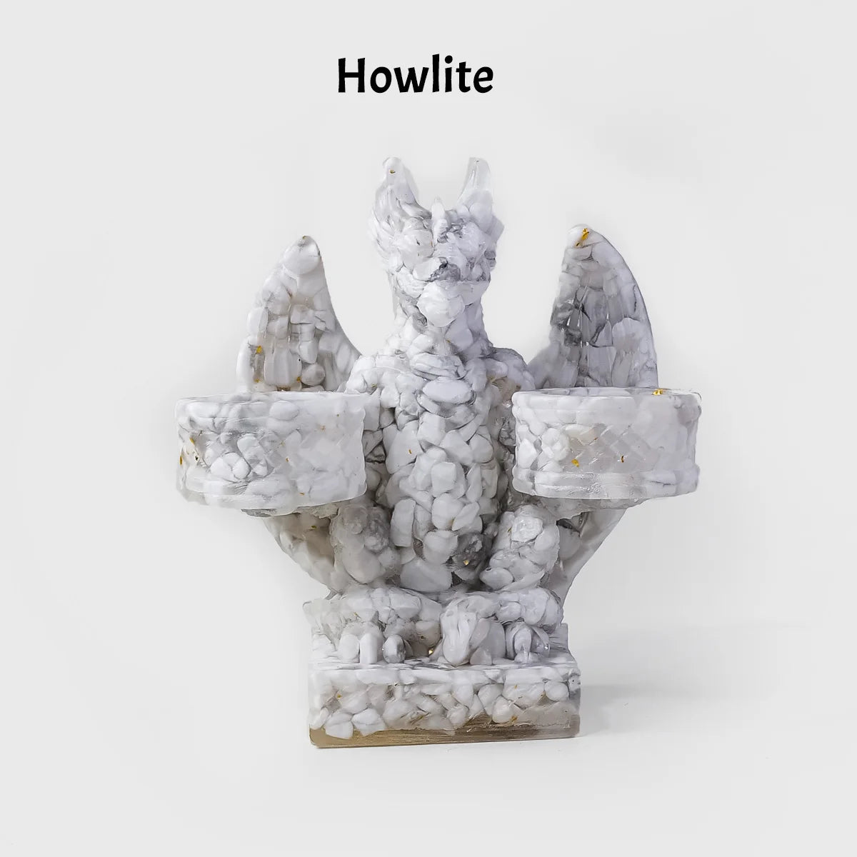 Dragón Guardián de Cristales Naturales — Figura Decorativa de Altar