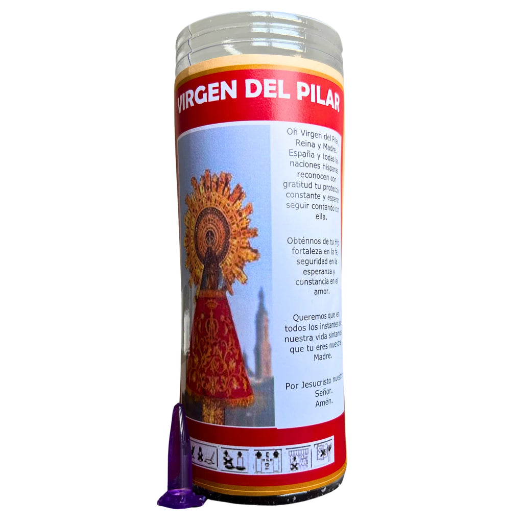 Vela Ritual Virgen del Pilar — Fe, Fortaleza y Esperanza