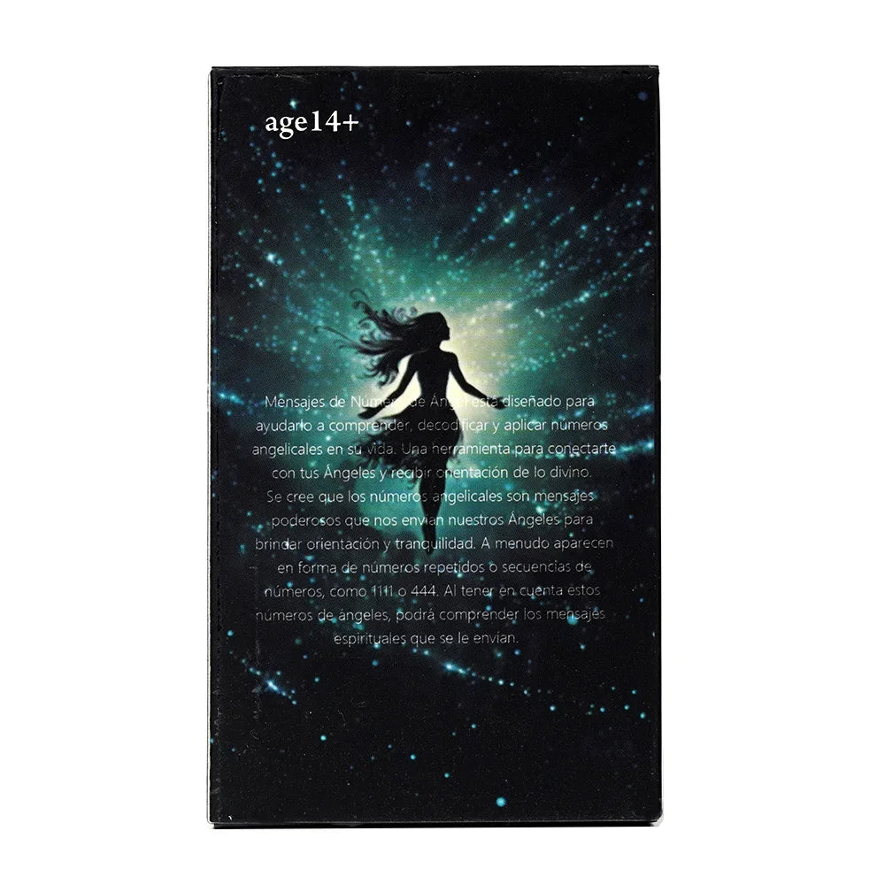 Oráculo de los Números Angelicales — 53 Cartas con Bordes Dorados