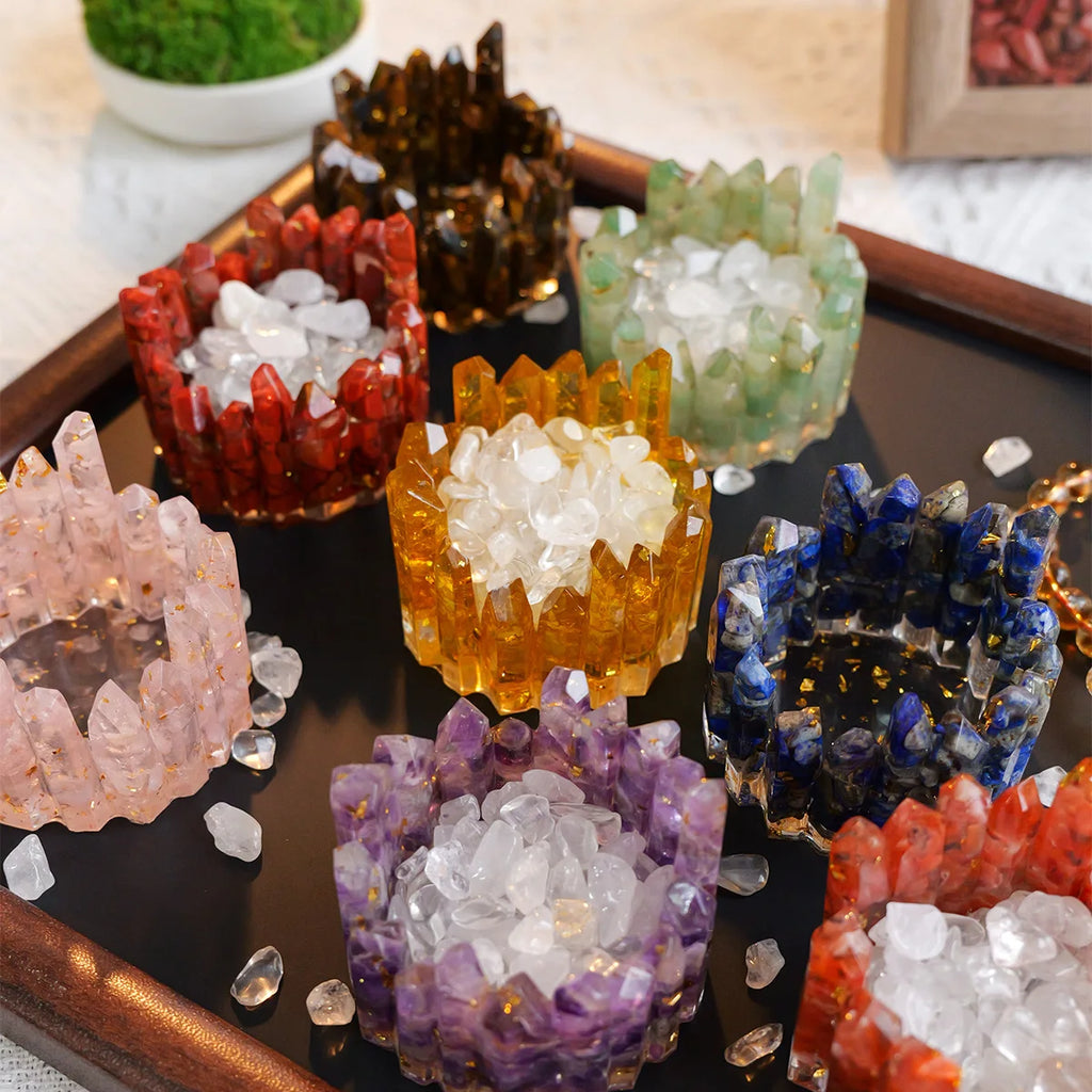 Cuenco Energético de Cristales Naturales — Decoración de Altar