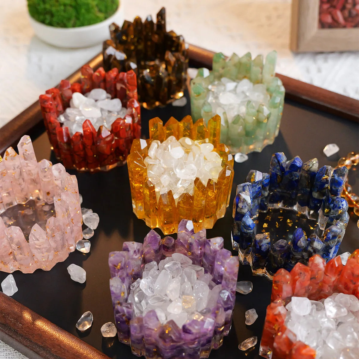 Cuenco Energético de Cristales Naturales — Decoración de Altar