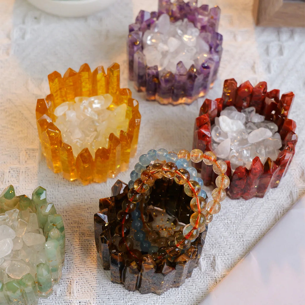 Cuenco Energético de Cristales Naturales — Decoración de Altar